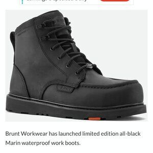 Brunt Work Boots The Marin Waterproof (Soft Toe) All Black